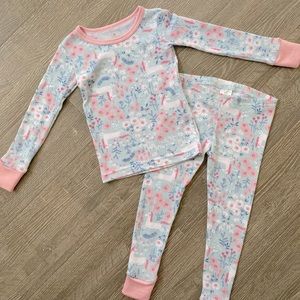 Laura Ashley Light Blue and Pink Unicorn Pajamas - Size 2T